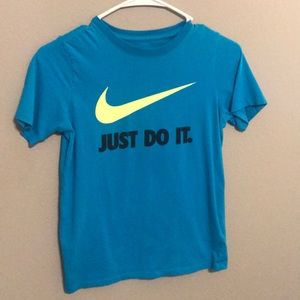 Nike “Just Do It” Teal Tee Shirt